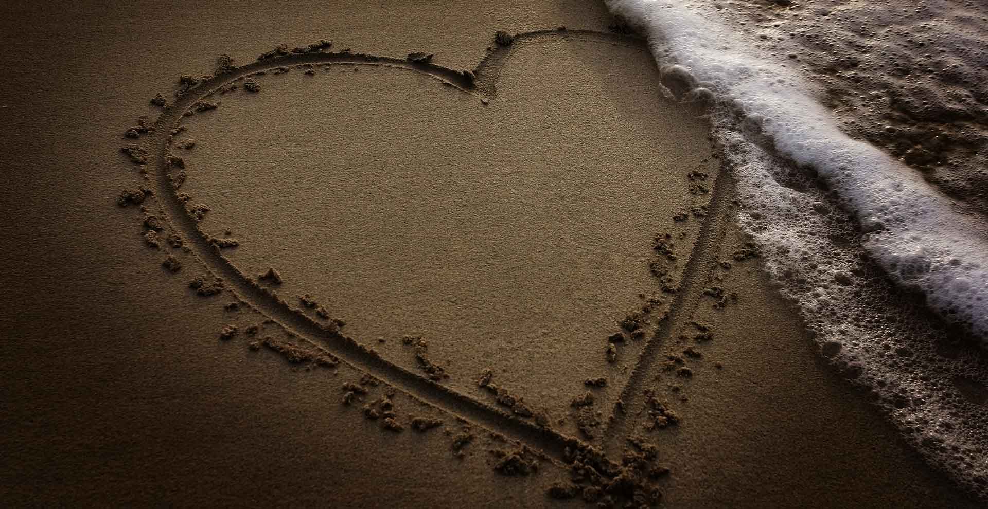 heart on the beach